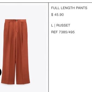 Zara long pleated trouser large